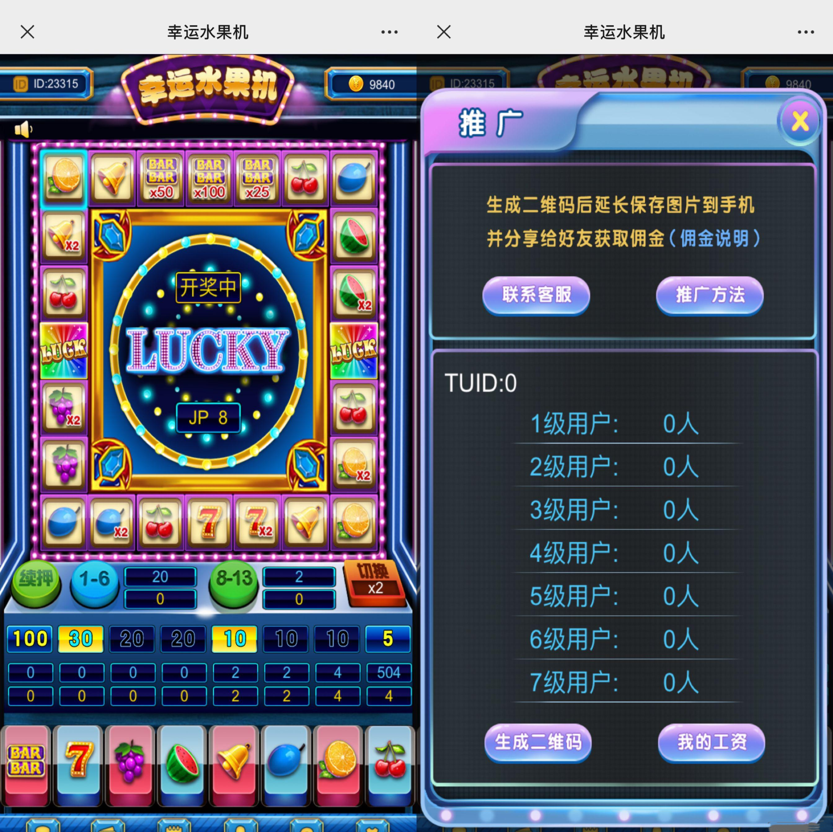 H5二开水果机源码+文本教程